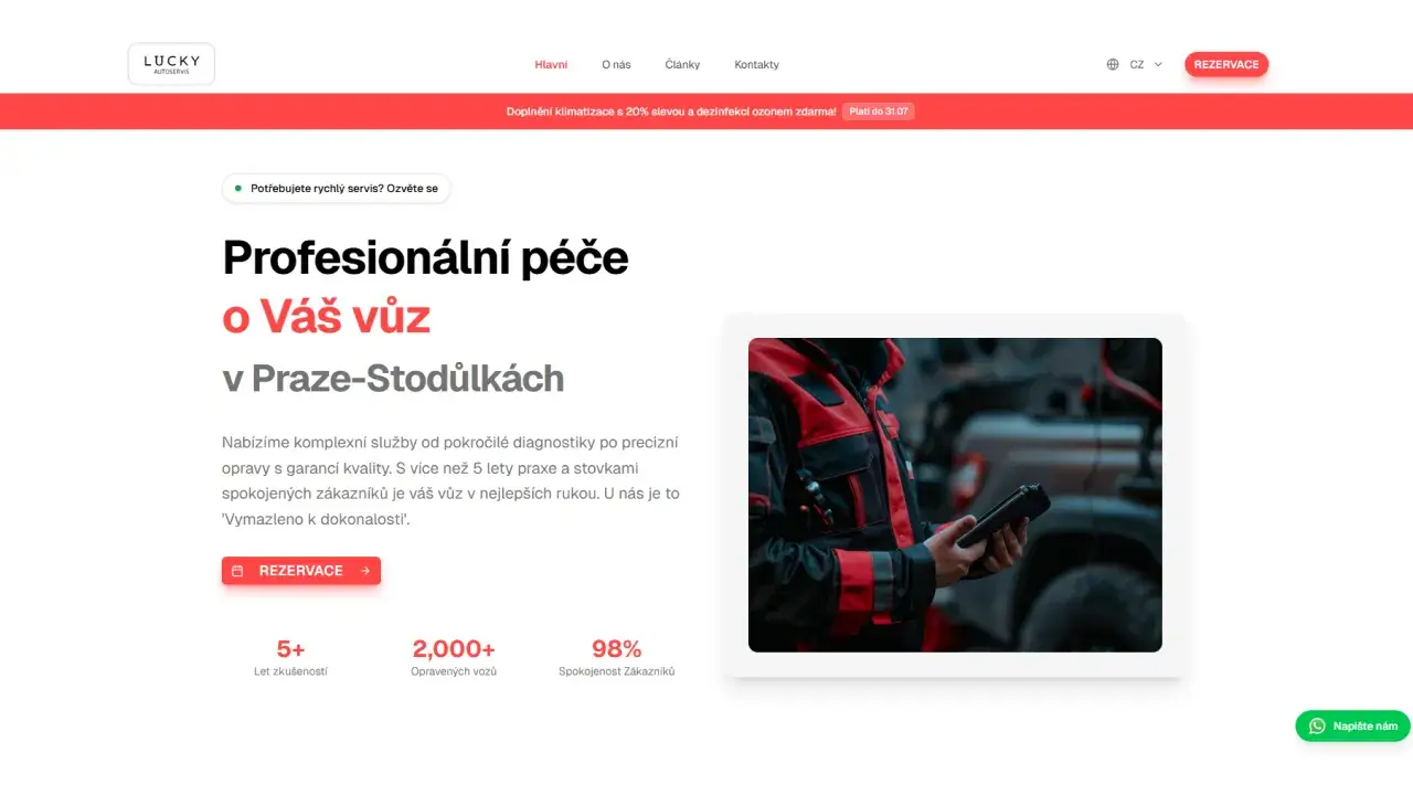 Lucky Auto: Car Repair Shop Website